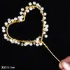 Árbol de Perlas Amor Dorado Adorno para Pastel Tarjeta Colgante Guirnalda Decoración para Hornear Cumpleaños Tanabata Día de San Valentín Mesa de Postres