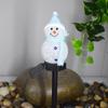 Luz Solar de Gramado de Natal Eva Grão de Arroz Pequeno Boneco de Neve Led Iluminação de Jardim Pátio Luz Solar de Espeto de Chão