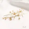 Accesorios para Joyería DIY que Conservan el Color Aguja en Forma de T Rellena de Oro de 14K Estrella de Cinco Puntas Corazón Aguja de Cabeza Plana Material para Joyería Hecha a Mano