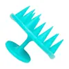 Shampoo de silicone escova massageador limpeza do couro cabeludo shampoo de proteção suave couro cabeludo pente anti-enrolamento em stock Cross Border