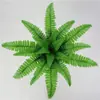 18 Cabeças/24 Cabeças Grama Persa Simulada Plantas Verdes Simuladas Folhas de Grama Falsa Samambaias Simuladas Flor Decorativa para Exterior Engenharia Atacado
