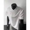 Camiseta de manga corta para hombre Marca de moda Verano Holgada 2026 Estilo nuevo Celebridad de Internet Moderna ins Top Sencillo Camisa de manga corta con retazos