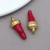 Nuevo Colgante Pequeño de Pimienta con Esmalte de Goteo de Aceite de Acero Inoxidable Transfronterizo Europeo y Americano Accesorios de Joyería para Collares Pendientes Hechos a Mano DIY