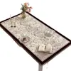 Mantel Individual de Mesa de Comedor Vintage Estilo Americano, Mantel de Mesa de Café de Cuero de Lujo Ligero y de Gama Alta, Impermeable y a Prueba de Aceite, Mantel Protector de Mesa sin Lavado