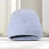 Gorro de Punto Holgado Estilo Coreano para Mujer con Circunferencia de Cabeza Grande, Gorro de Punto Grueso Cálido para Otoño e Invierno, Gorro que Adelgaza el Rostro y Protege los Oídos