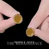 Brincos Vintage Cor Tundra Verde Médio Antigo Cor Nova Fresca Retro Gota de Óleo Brincos Redondos Geométricos Joia para Orelha