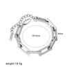 Pulseira de corrente feita à mão de hip hop personalizada, colar com estilo europeu e americano, mesmo estilo, corrente de clavícula quadrada de aço de titânio, para homens e mulheres