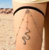 Cross-border Hot exagerado Stretch Snake Long Leg Chain Mulheres Bohemian Trendy Multi-layer Chain Body Chain Joias