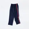 Pantalones de Uniforme Escolar Rayados Reflectantes para Niños y Niñas, Dos Rayas, Gris Azulado, Rayas Reflectantes Gris Rojizo, Pantalones Deportivos Rectos de Corte Holgado para Estudiantes de Secundaria y Preparatoria