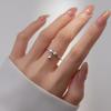 Anillo de plata s925 Nalan para mujer, estilo coreano, simple, bonito, anillo de lazo para dedo índice, anillo dulce de cuentas ligeras J8051