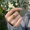 Anillo Hebilla para Bufanda Color Oro Arena con Diamante Estilo Mismo de la Joyería Puzuo Gold para Mujer, Anillo de Dedo Índice Heterosexual de Moda Personalizado para Novia