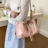 Bolsa de Axila Dobrada em Cruz com Renda Grande Capacidade Feminina 2026 Nova Elegante Versátil Bolsa de Ombro Único Alta Aparência Bolsa Tote