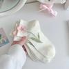 Meias Lolita Meias Femininas Primavera e Verão Novas Meias Femininas Cano Baixo Tulipa Meias Brancas Menina Doce Estudante Meias de Algodão