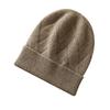 Gorro de cachemira para hombre y mujer igual 100% cachemira pura otoño e invierno Nuevo tejido mate engrosado punto orejeras fábrica mayoreo