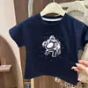 Camiseta de Manga Corta Holgada con Estampado de Dibujos Animados, Estilo Nuevo de Verano para Niños y Niñas, Tops Casuales para Niños Pequeños y Medianos 0183A124