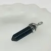 Pendente de cristal de jade natural hexagonal de ponta dupla para caneta pingente de colar brincos DIY atacado estilo moderno da moda europeia e americana