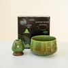 Tigela de Matcha com Bico, Ferramenta de Matcha, Xícara de Chá, Misturador, Conjunto de Utensílios, Esmalte de Forno Cerâmico Japonês, Baibenli