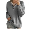 Amazon 2026 Otoño/Invierno Nuevo Suéter de Punto con Botones Estilo Europeo y Americano para Mujer Sencillo Color Sólido Ropa de Punto Casual
