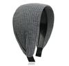 Yi Mengling Mismo Estilo Francés Tejido Gris Diadema Ancha para el Cabello de Mujer Diadema de Moda para la Parte Superior Craneal Alta Adorno para el Cabello