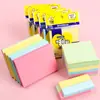 Notas adhesivas autoadhesivas, papelería de oficina colorida, blocs de notas creativos, desprendibles, notas adhesivas simples y con adhesivo fuerte para estudiantes, al por mayor