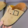 Pantuflas Infantiles Cerradas de Suela Blanda, Zapatos Retro para Exteriores sin Cordones, Chanclas de Medio Uso Infantiles Estilo Coreano Birkenstock Casual de Corcho con Suela Gruesa