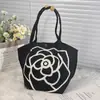 Bolsa de Hombro de Punto para Boda de Año Nuevo Patrón de Dibujos Animados Gran Capacidad Plegable Ligera Bolsa de Punto para Compras