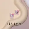 Decoraciones Lindas Mini de Dibujos Animados Populares para Uñas Sanrio Kuromi Perro Canela Dibujos Animados para Uñas Diamante de Resina Venta al Por Mayor