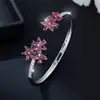 Pulsera de Moda de Lujo Ligero con Circonita Cúbica Completa para Mujer, Sencilla y de Alta Gama, Pulsera Colorida Versátil, Venta al por Mayor