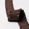 Falda de Lija Coreana Cinta Lazo Accesorios para el Cabello Material de Bricolaje Cinta de Encaje Fruncida Cinturón de Falda de Terciopelo de Piel de Ciervo