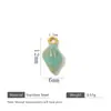 Colgantes Pequeños Creativos de Acero Inoxidable con Temática Oceánica en Forma de Caracola, Delfín y Palmera para Accesorios de Pulseras y Collares DIY