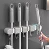 Gancho para trapeador, colgador de pared para trapeador, gancho para trapeador, escoba, estante fijo, inodoro sin perforaciones, artefacto de cocina, estante de almacenamiento multifunción