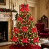 Decoración de lazo transfronterizo cinta de regalo navideño decoración tridimensional para colgar en la pared adorno para árbol de Navidad arreglo de escena