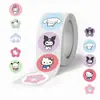 500 Pegatinas/Rollo Dibujos Animados Sanrio Pegatinas Decorativas de Alto Valor para Diarios, Maletas, Fundas de Teléfono, Cinta al por Mayor