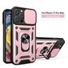 Capa Shunjia com Janela Deslizante Adequada para iPhone 17 Pro Max, Suporte com Anel para Carro Apple 16 Capa Protetora Se4