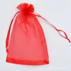 Bolsa de organza y gasa al por mayor, bolsa de gasa para almacenamiento de joyería de perlas, cosméticos, cinturones, bolsa de gasa de color sólido, bolsa para dulces y regalos