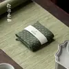 Paño de cocina Xiangyi de Algodón y Lino Absorbente Estilo Japonés Cuadrado Limpio Accesorios para Ceremonia del Té Mantelería Simple Estilo Mori Trapo