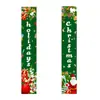 Tela de Fondo Navideño Transfronteriza Personalizada Bandera de Jardín Pareja Cortina de Puerta Pancarta Navideña Bandera de Fiesta para Puerta Decoración