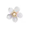 Broche de Perla Barroca de Camelia Perla de Agua Dulce Barroca Natural Broche de Alta Gama para Mujer