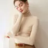 Nuevo Suéter de Cachemira de Alto Cuello Francés de Alta Gama para Otoño, Capa Base para Mujer, Suéter de Punto Ajustado, Ropa Interior, Suéter de Punto Ajustado