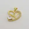 Europa y Estados Unidos amor transfronterizo caballito de mar ojo de diablo microincrustado circonita pendientes colgantes accesorios de joyería diy cobre chapado oro de 18 quilates