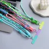 Cuerda Trenzada de Tres Hilos de Colores para Niñas, Correa Diagonal, Correa Ajustable Anti-Pérdida, Cuerda para Llavero, Cordón Grueso para Teléfono Móvil