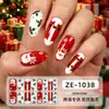 Pegatinas Navideñas para Uñas Europeas y Americanas Transfronterizas Impermeables Dibujos Animados Lindas Pegatinas de Uñas Artísticas Sin Hornear Película de Esmalte de Uñas de Cobertura Completa Hechas a Medida