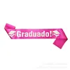 Ceremonia de Graduación de Amazon Transfronteriza Banda de Graduado en Español Temporada de Graduación Banda en Español Cinta para el Hombro