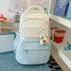 Mochila nueva de gran capacidad para niñas, simple y versátil para uso en el campus, fresca y dulce, ligera, moderna y casual.