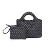 Bolsa Cesta de Vegetais Tecida, Bolsa Pequena Mini Balde de Ombro Transversal, Requintada e Fofa, Bolsa de Mão de Luxo