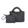 Bolsa Cesta Tecida à Mão Estilo Ins, Mini Versátil para o Dia a Dia Estilo Coreano, Bolsa de Ombro Tote Transversal Colorida Dopamina