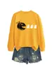 Amazon Ebay Estación Independiente Moda Elegante Interesante Sudadera de Manga Larga con Cuello Redondo de Calabaza Fantasma Navideña para Mujer