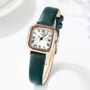 Reloj de Azúcar Cuadrado Pequeño Vintage Estilo Ins de Corea del Sur Reloj de Pulsera para Mujer Nicho Simple Combinable Mini Elegante Artístico para Estudiantes
