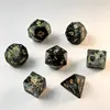 Dados Poliedros Pedra de Olho Verde Natural Jogo de Mesa Dnd Dungeons and Dragons Jogo de Lazer Dados Conjunto Z02