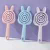Peine de Masaje Hueco de Dibujos Animados Lindo, Peine con Forma de Conejo, Peine de Costillas, Cabello Suave, Peine Antienredos, Parte Superior de Calavera Esponjosa